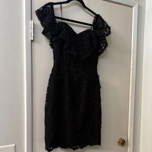 Elegant Black Lace Dress Adelyn Rae